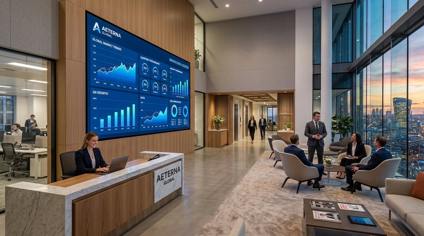 Corporate office LED video wall